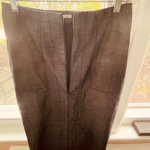 jeans skirt - Halogen ( brand) size 2 fully lined with front zipper - Picture 1 of 7